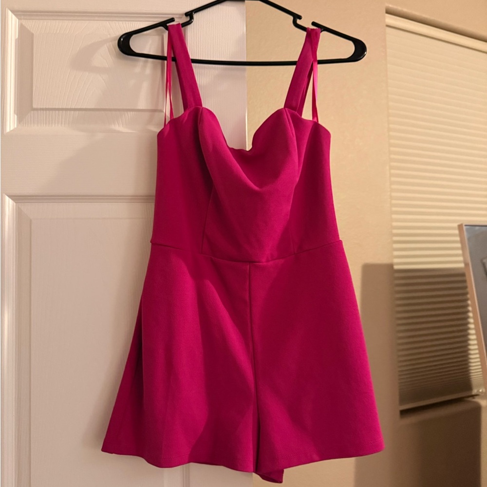 Vibrant Pink Sleeveless Romper
